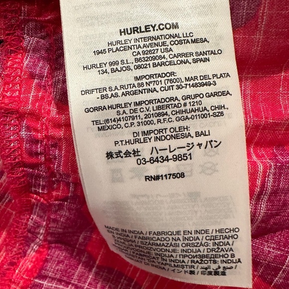 Hurley pink magenta floral flowy mini dress, NWT Medium, beach adjustable straps - Picture 6 of 6